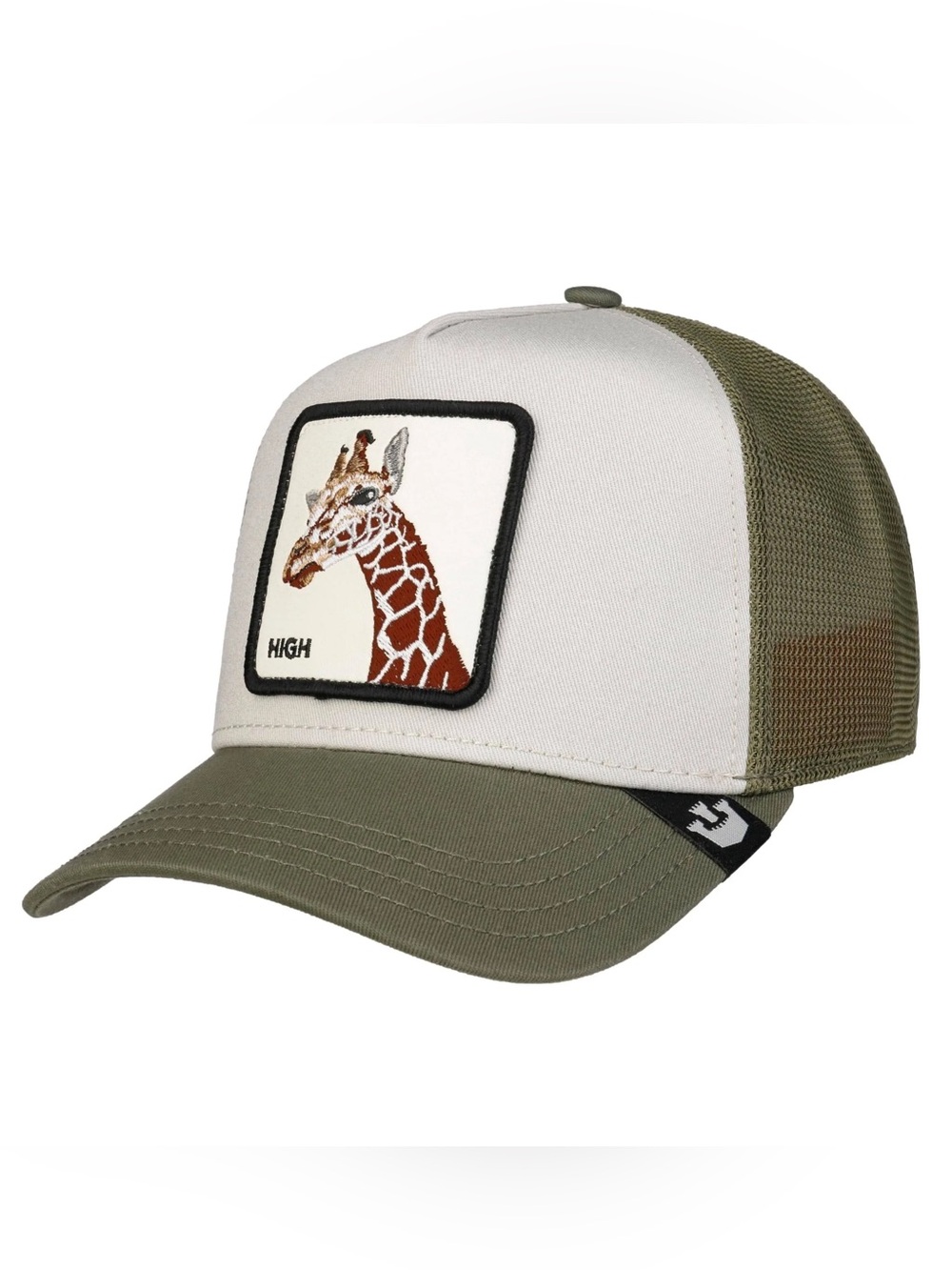 Goorin Bros Giraffe So High Trucker Hat in Green/Olive Color